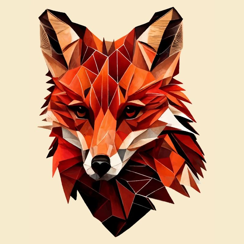 Stilisierter Fuchs, geometrisch