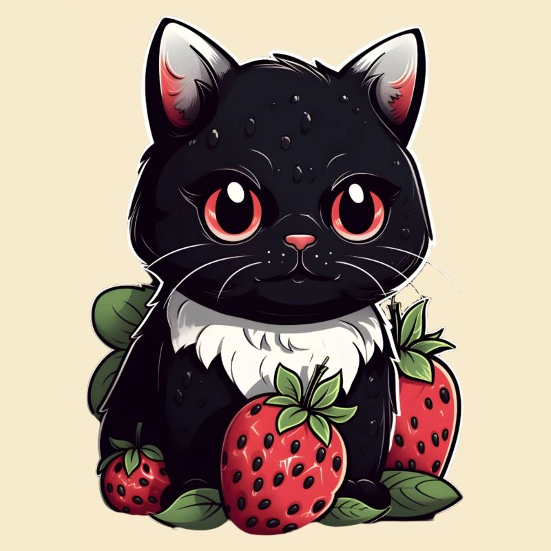 Ragamuffin Erdbeere Katze Geschenk