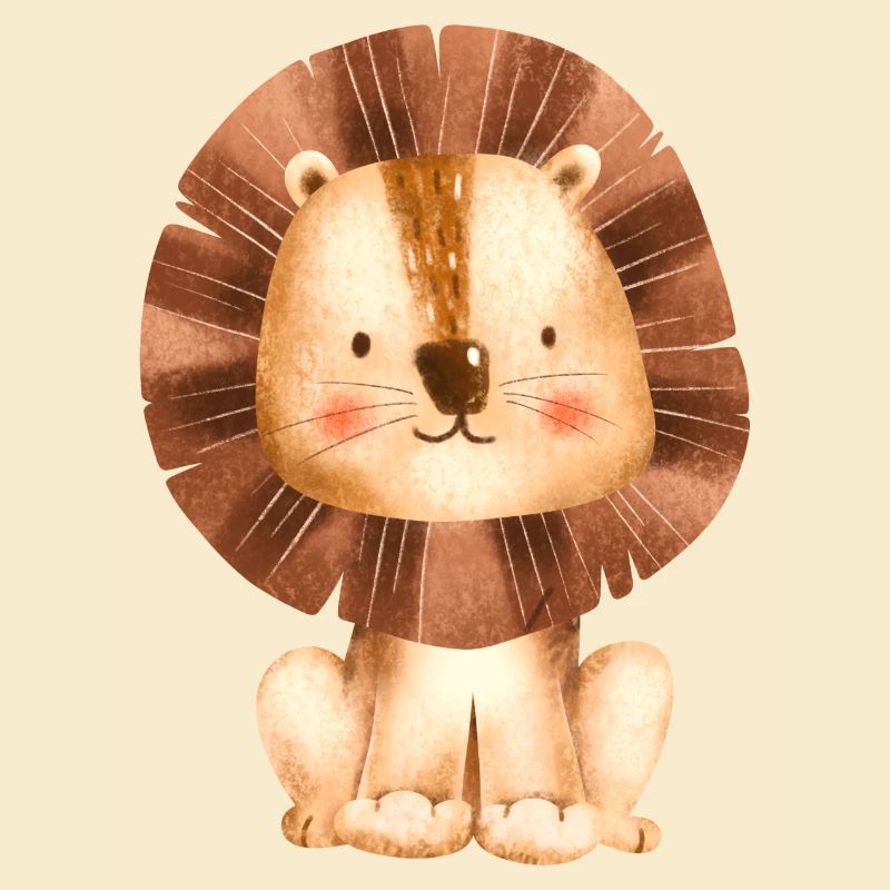 mignon petit lion