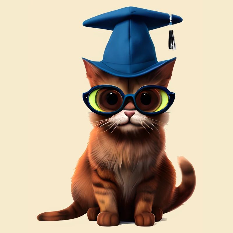 Bachelor Schulabschluss Katze Studium Absolvent