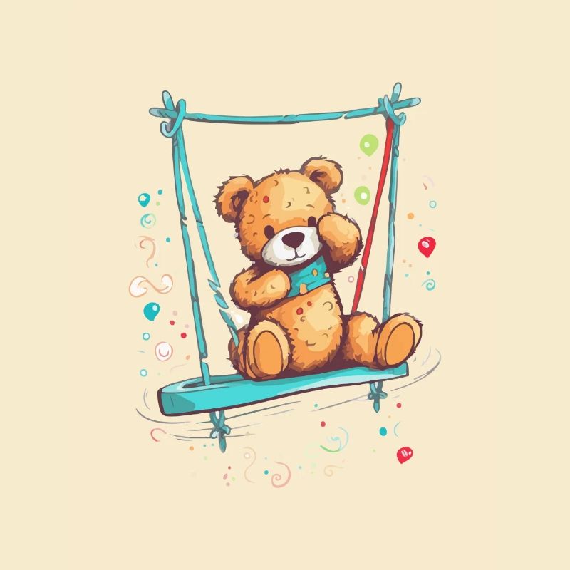 Teddy on his swing
