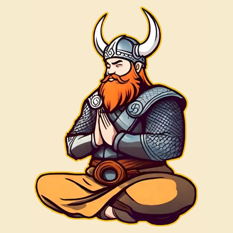 Viking mignon faisant du yoga II