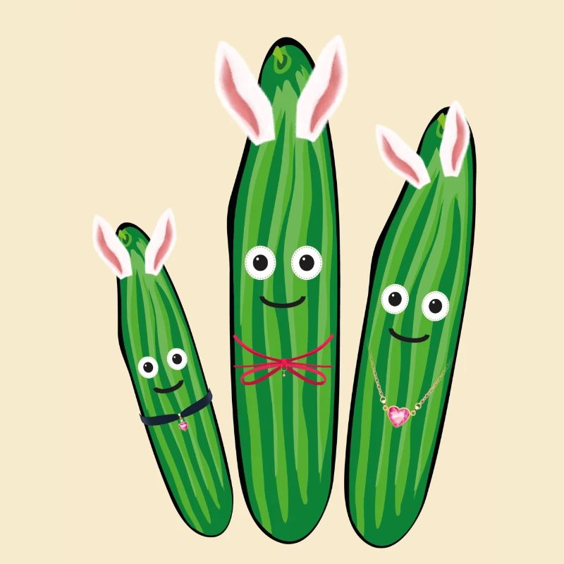 Trio de concombre,concombre,concombre,concombre,concombre,concombre,lapins, lapins