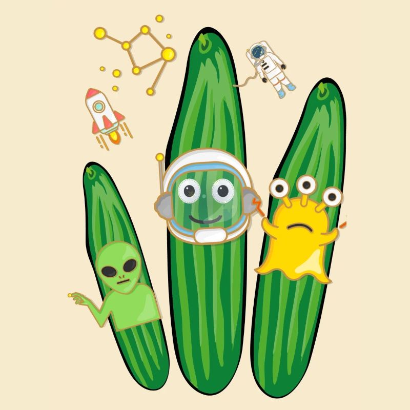 Trio de concombre,Concombre,Concombre,Concombre,Concombre,Concombre,Espace, Alien