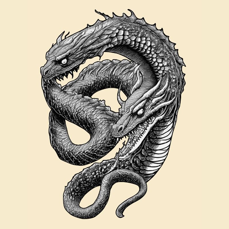 Doppelköpfiger Drache