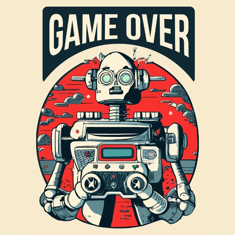 Spiel vorbei Roboter