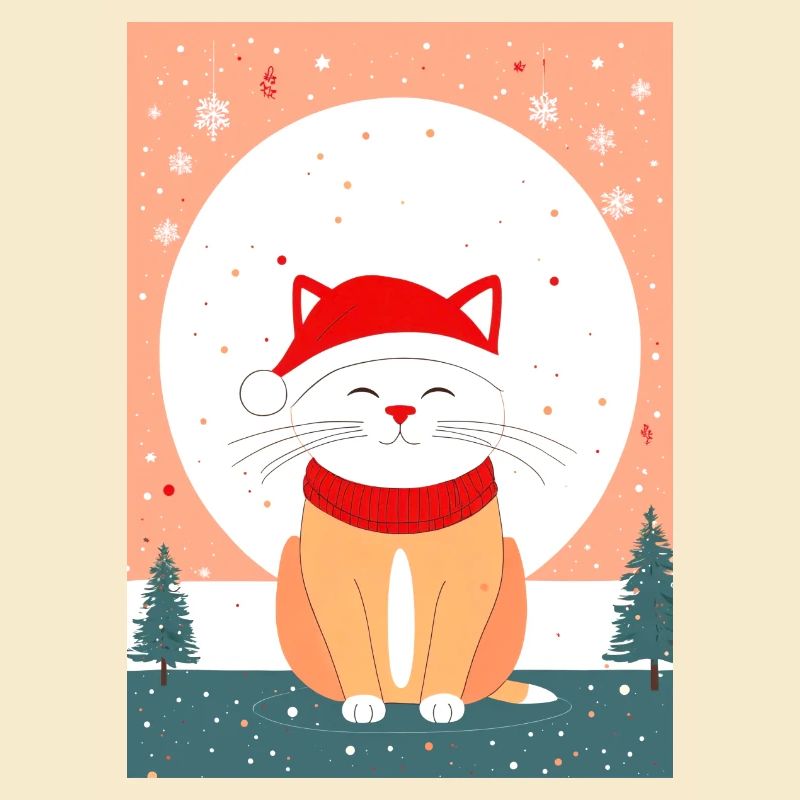 Chat mignon Noël