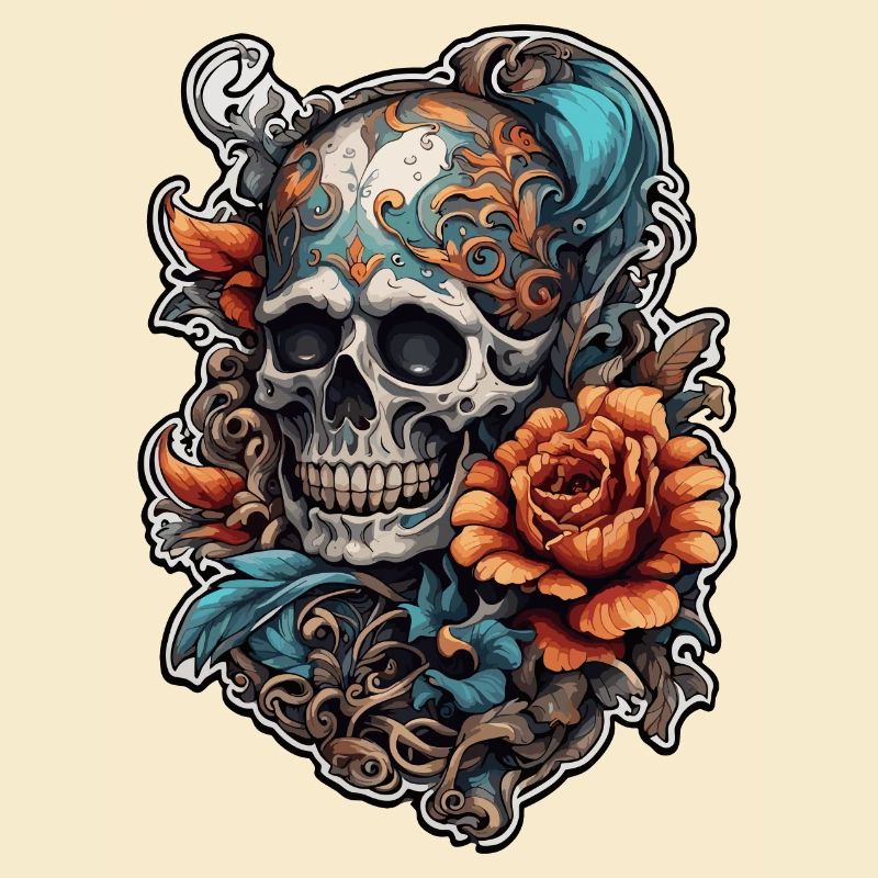 Skull / skull / skeleton / gothic / tattoo