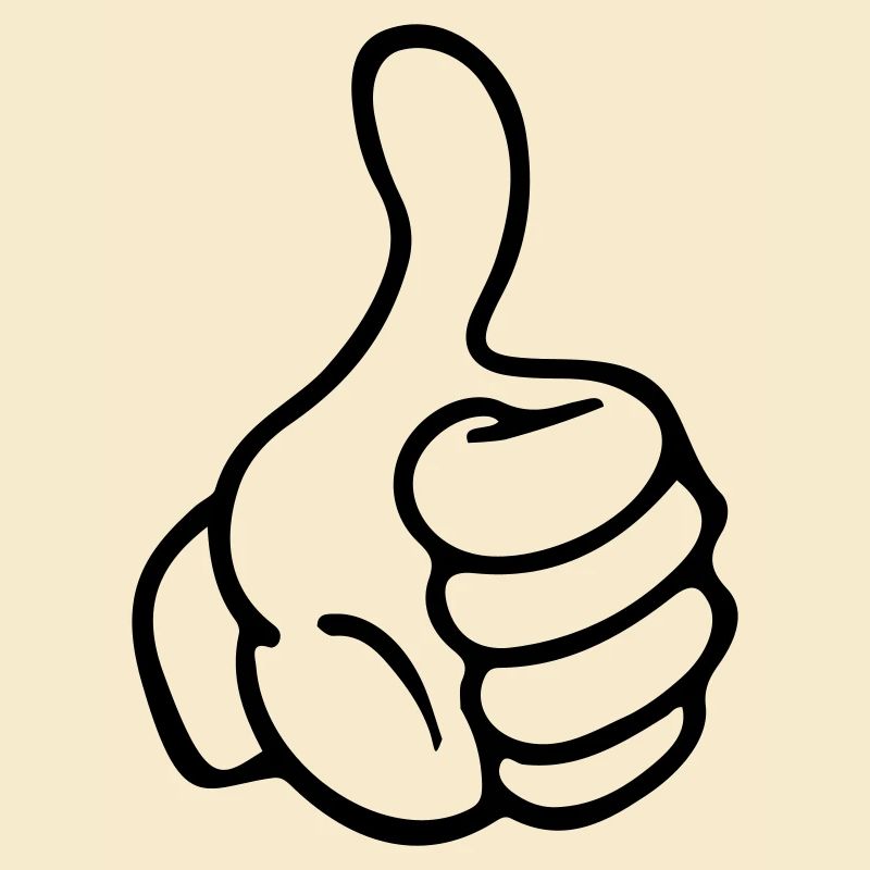 hand thumb like comic