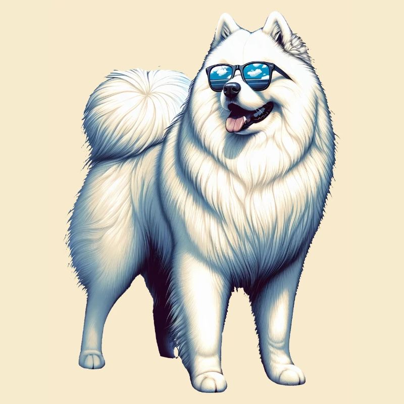 Chien Samoyède Cadeaux Mignon Samoyède Chien Graphique