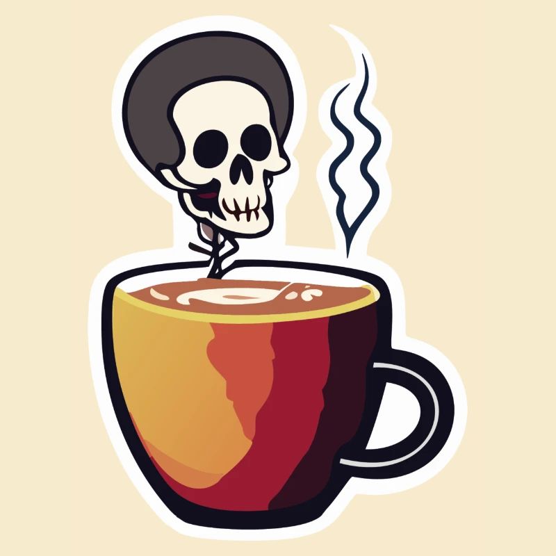 Koffein-Knochen: Das Skelett im Café