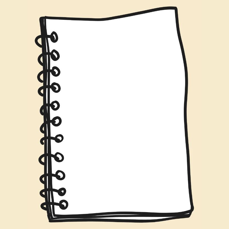 Dessin de bannière de carnet de notes