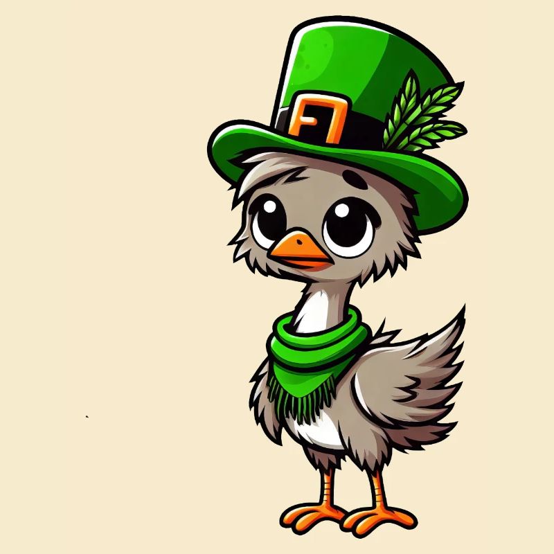 Émeu de la Saint-Patrick et Maine Coon
