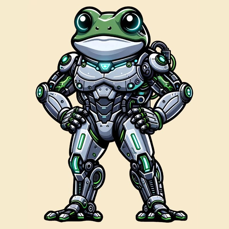 Robot Grenouille Dabbing Mech Cyborg Cool