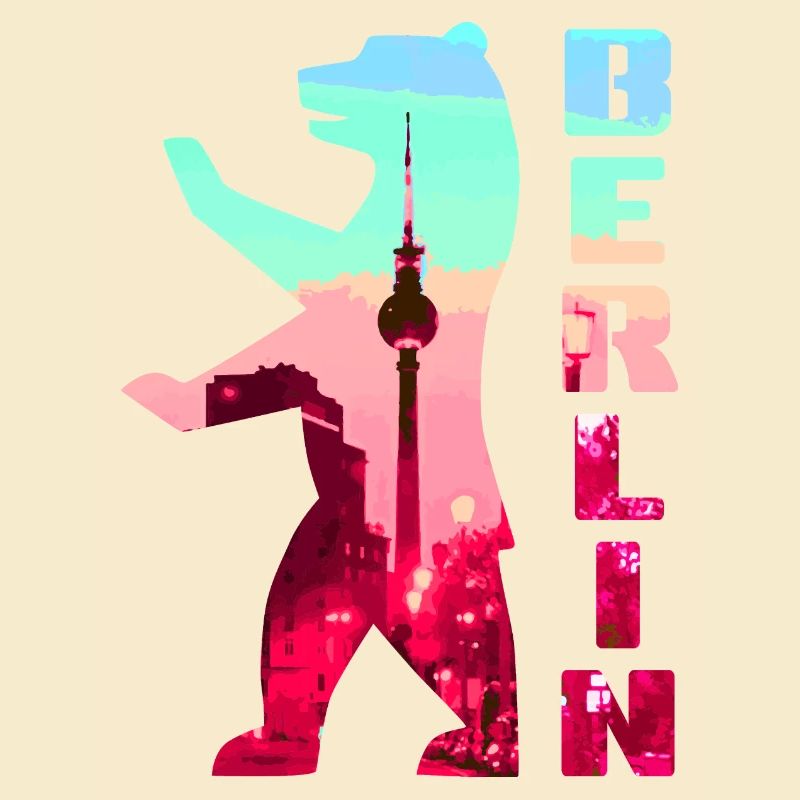 Berlin Bear Neon Silhouette