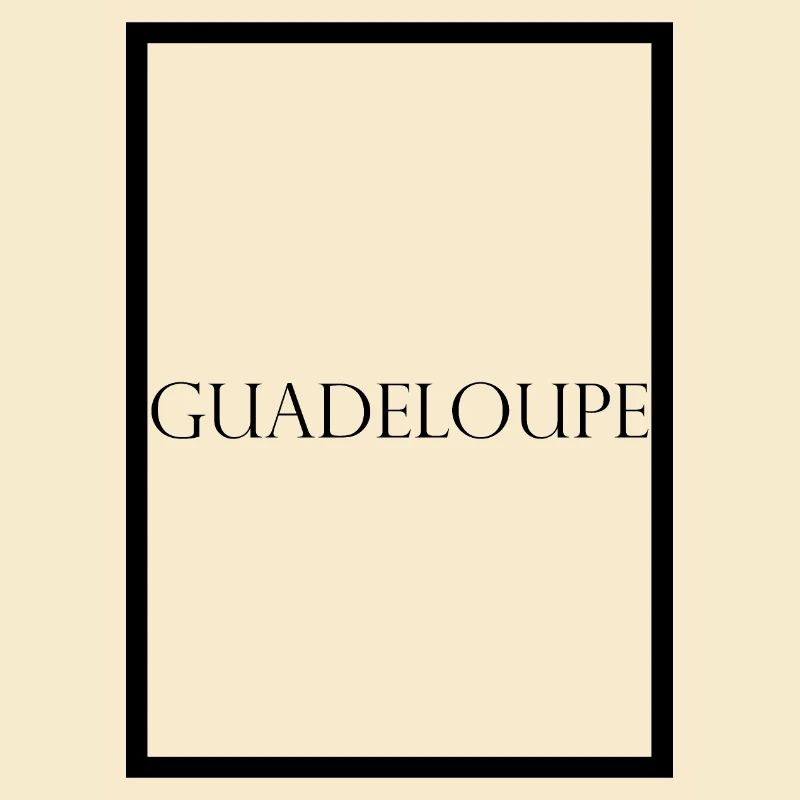 Guadeloupe, schlichter Statement Schriftzug