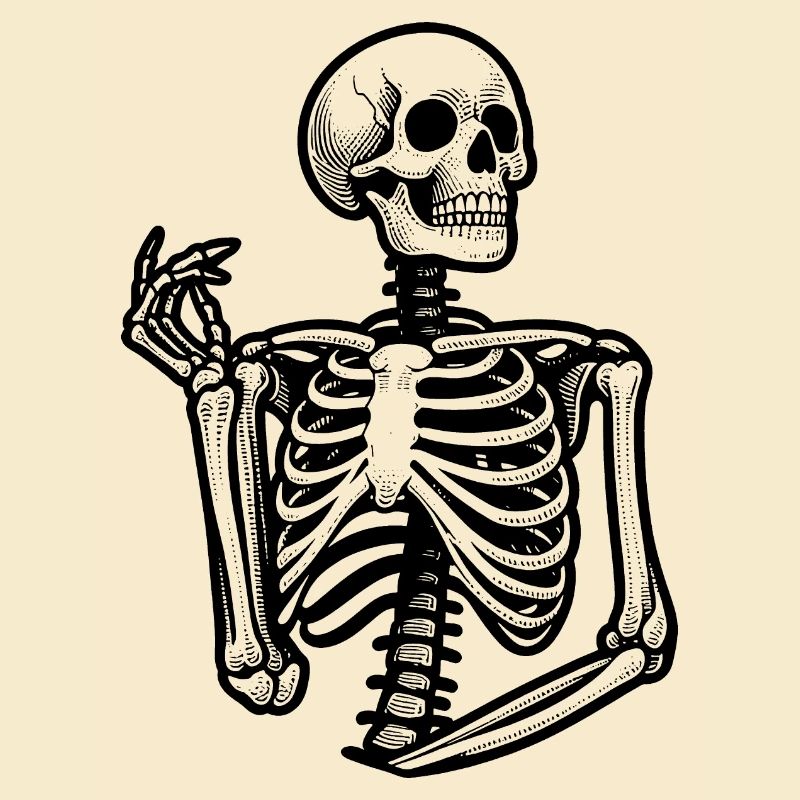 Pensive Skeleton - Bones
