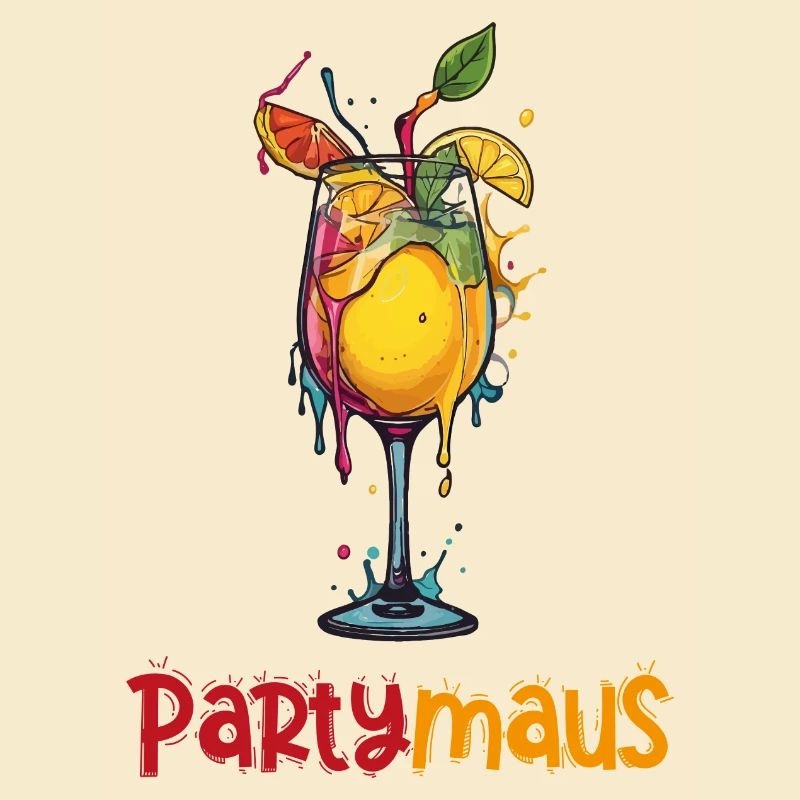 Fruchtige Cocktail Illustration