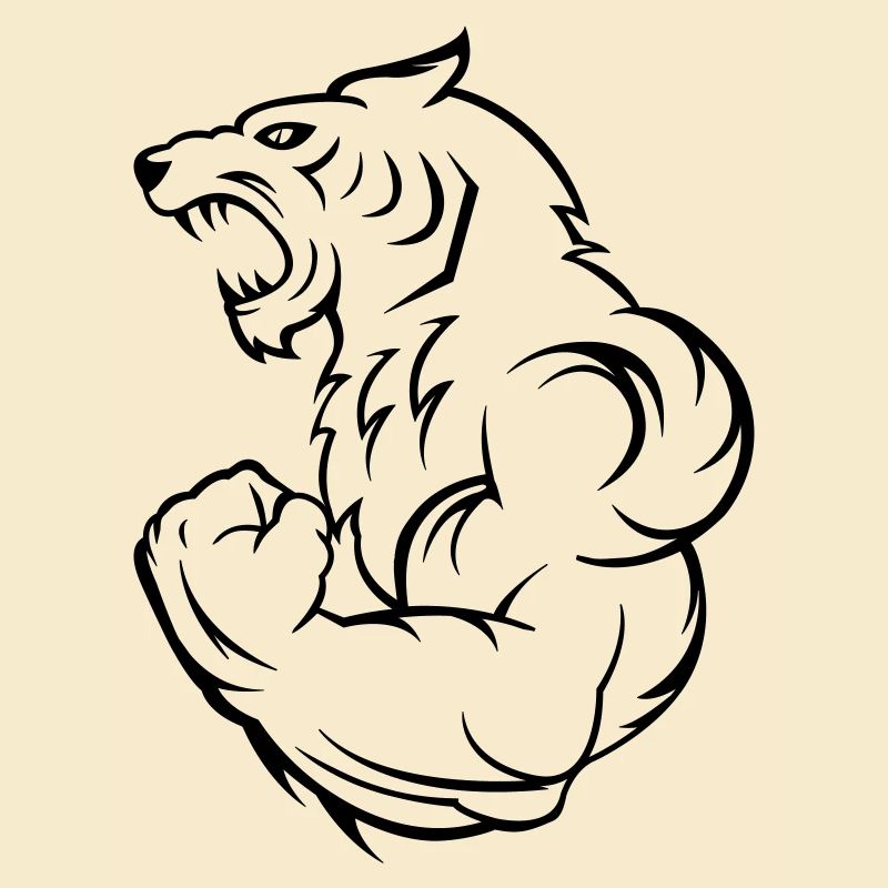 strong tiger wolf