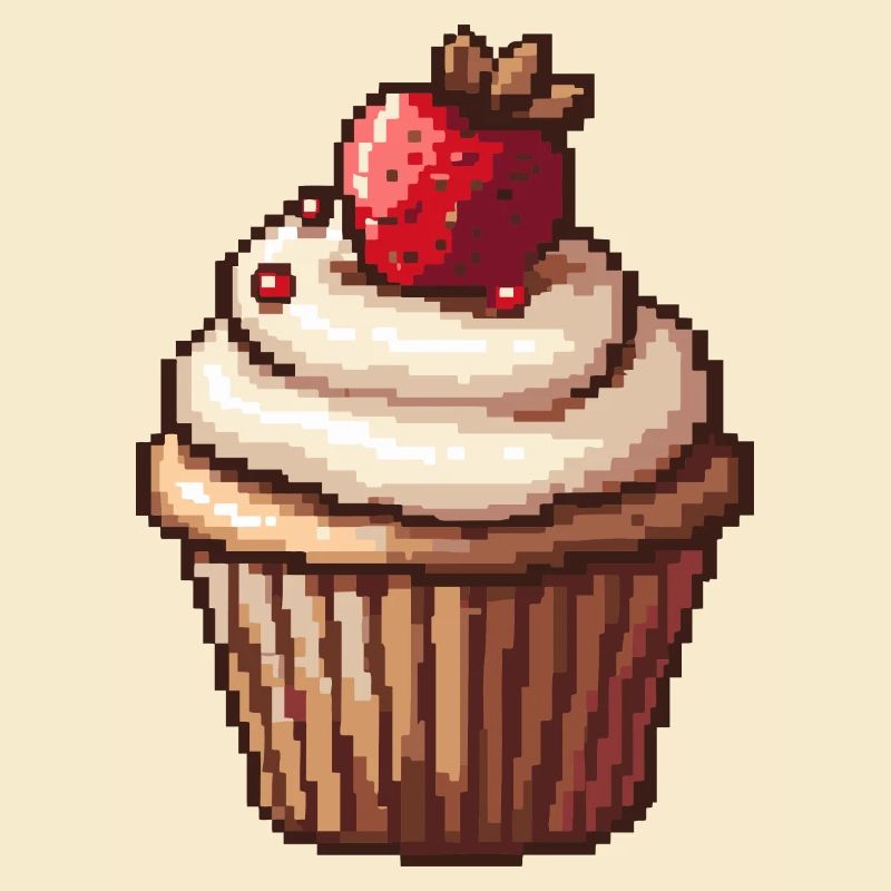 Icône de pixel de muffin