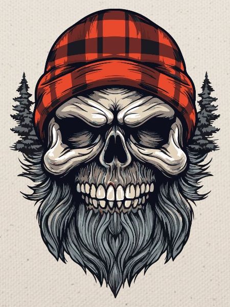 Skull Holzfäller Lumberjack