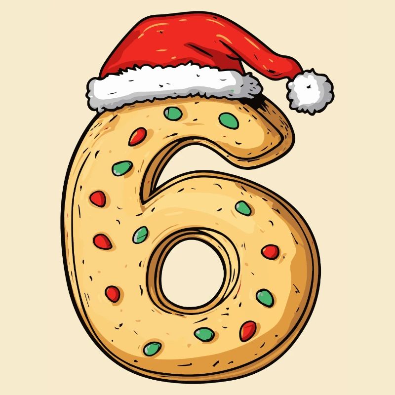 Biscuit de Noël à 6 chiffres