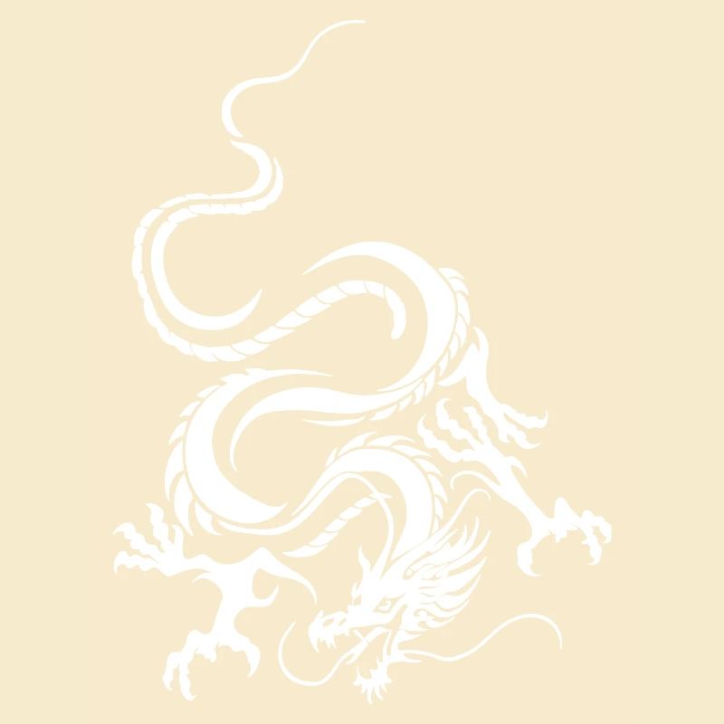Weißer Drache Komplizierte Grafik