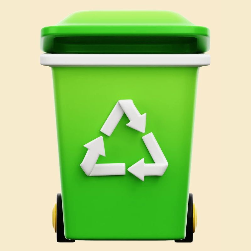 Recycling, bin, selective sorting