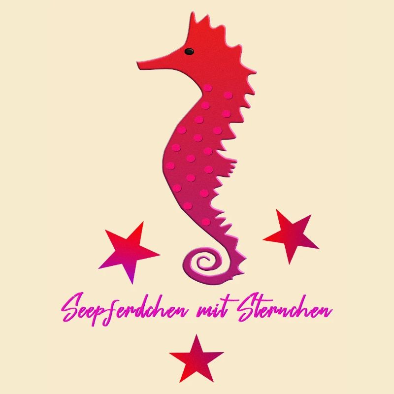 rotes Seepferd mit Sternchen