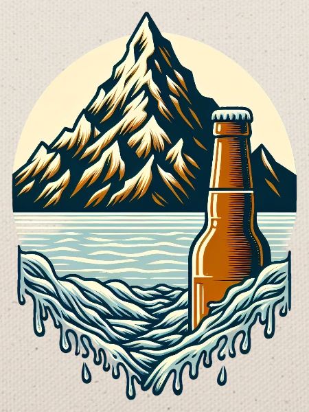 Gipfelsee mit Bierflasche