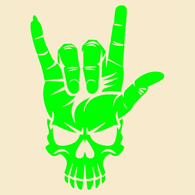 Rock n Roll Skull Hand