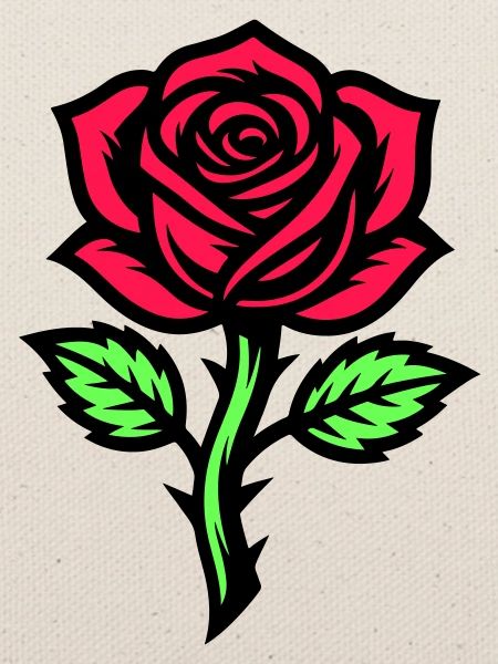 Rose Blume Symbol
