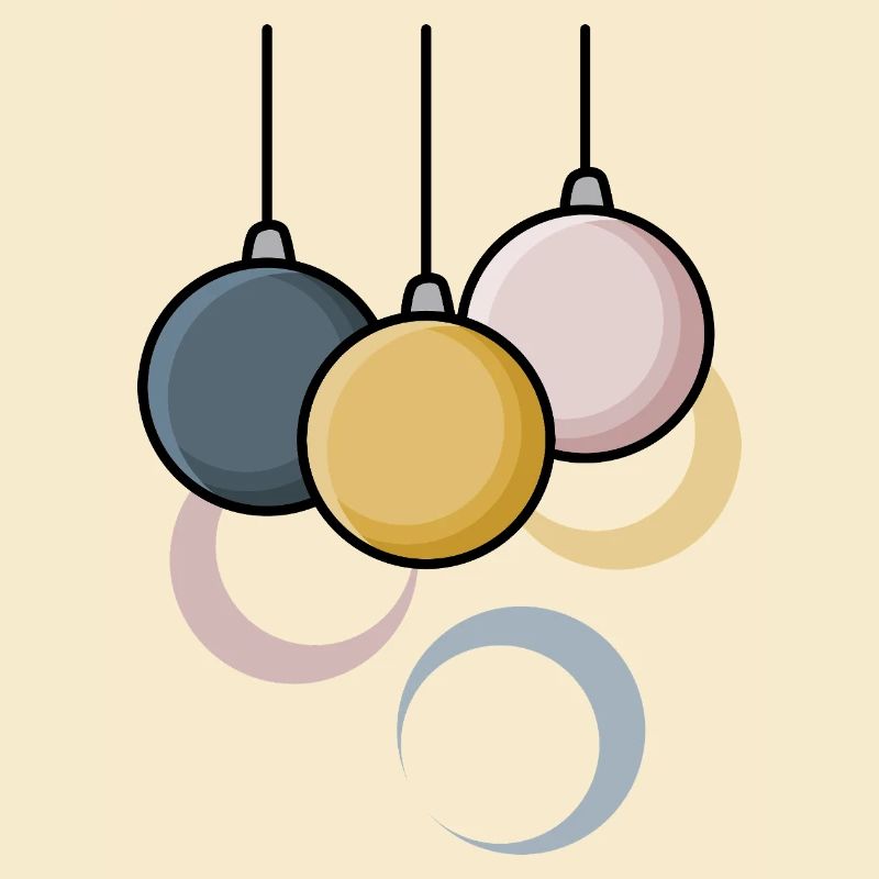 Moderne Weihnachtskugeln