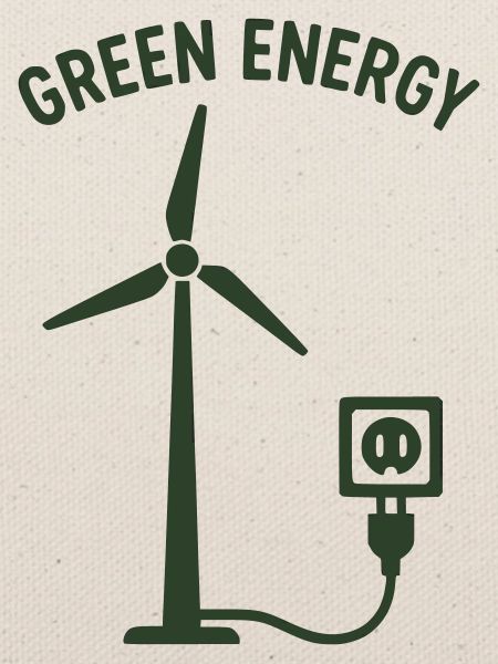 Grüne Energie Windkraft Steckdose