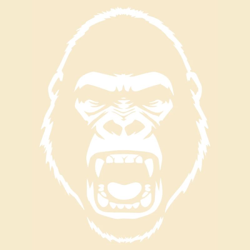 Furious Gorilla Stencil Grunge vector_path128