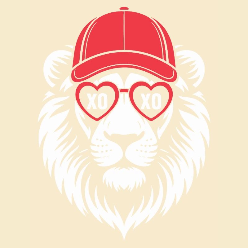 Lion XO Hearts Cap