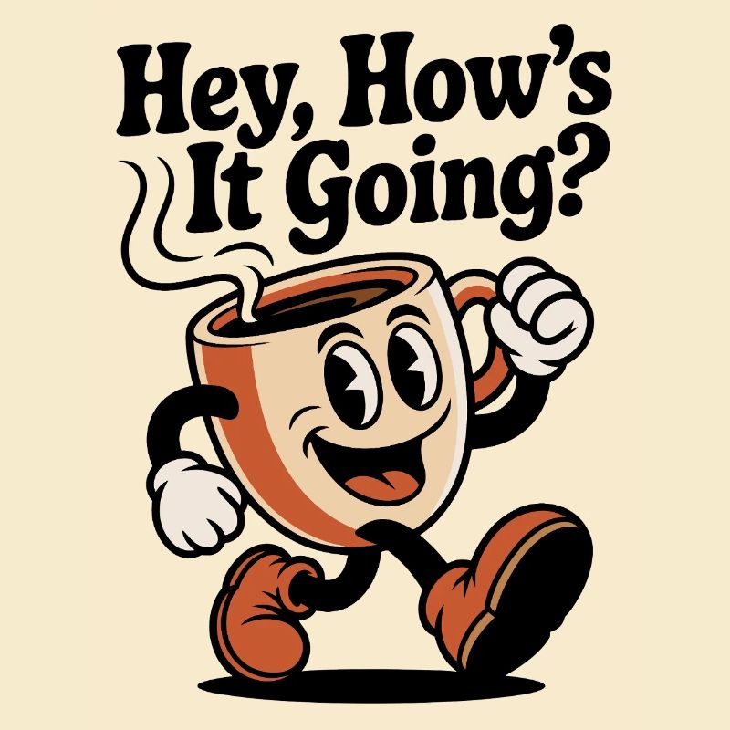 Laufender Kaffeebecher Mascot