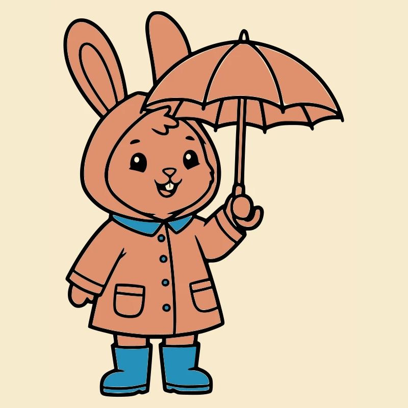 Petit parapluie de lapin mignon