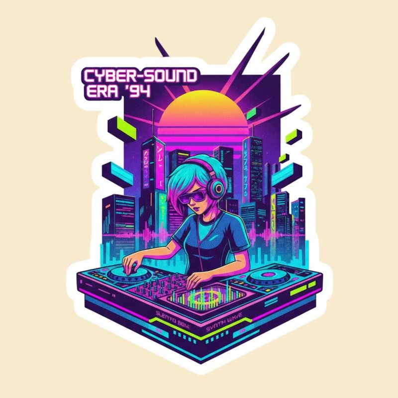 Retro Wave Cyber 90s