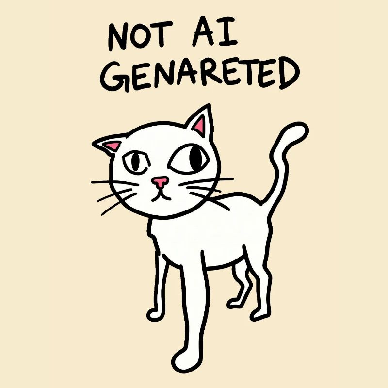 Pas généré par IA - Meme de chat bizarre - Satire IA