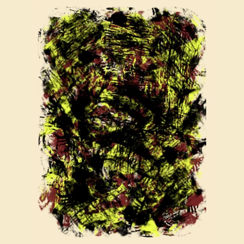 Neon Gelb Schwarz Blattmuster