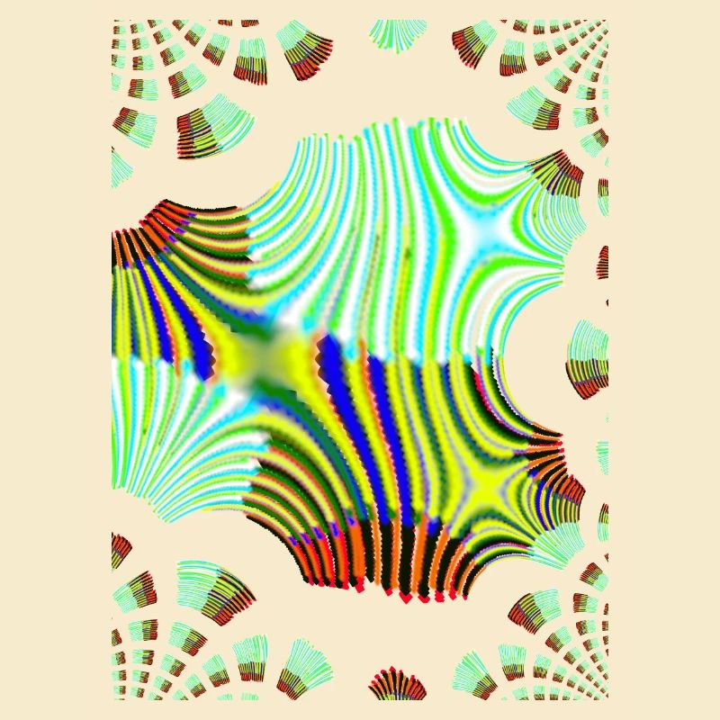 Psychedelic Neon Waves Pattern