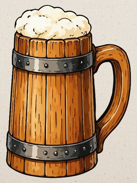 Bierfass Krug Holzdesign