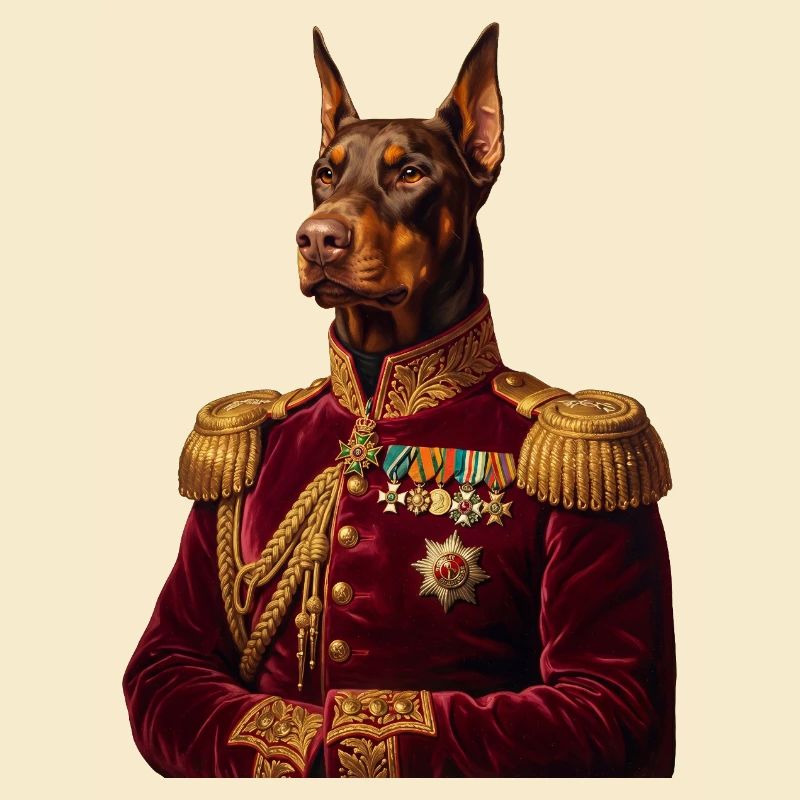Dobermann Portrait: Der Königliche General