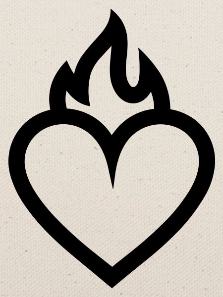 flammendes Herz