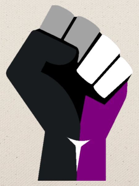 asexuell erhobene Faust