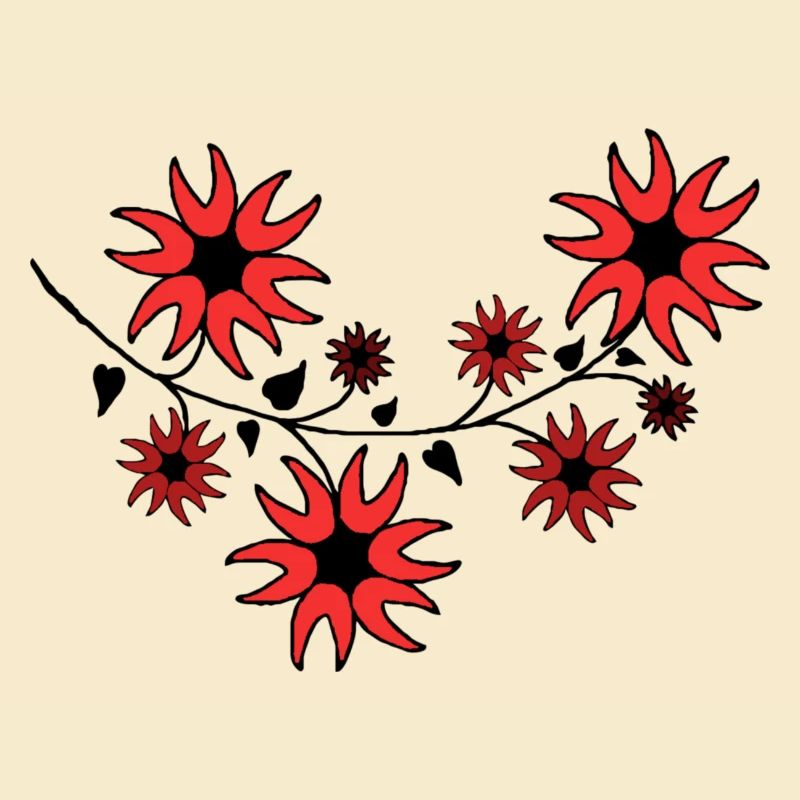 Blume hellrot