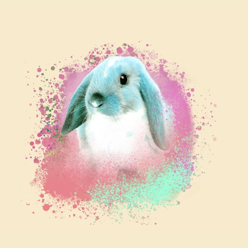 rabbit,graffiti,painting,pet,rabbit,blue