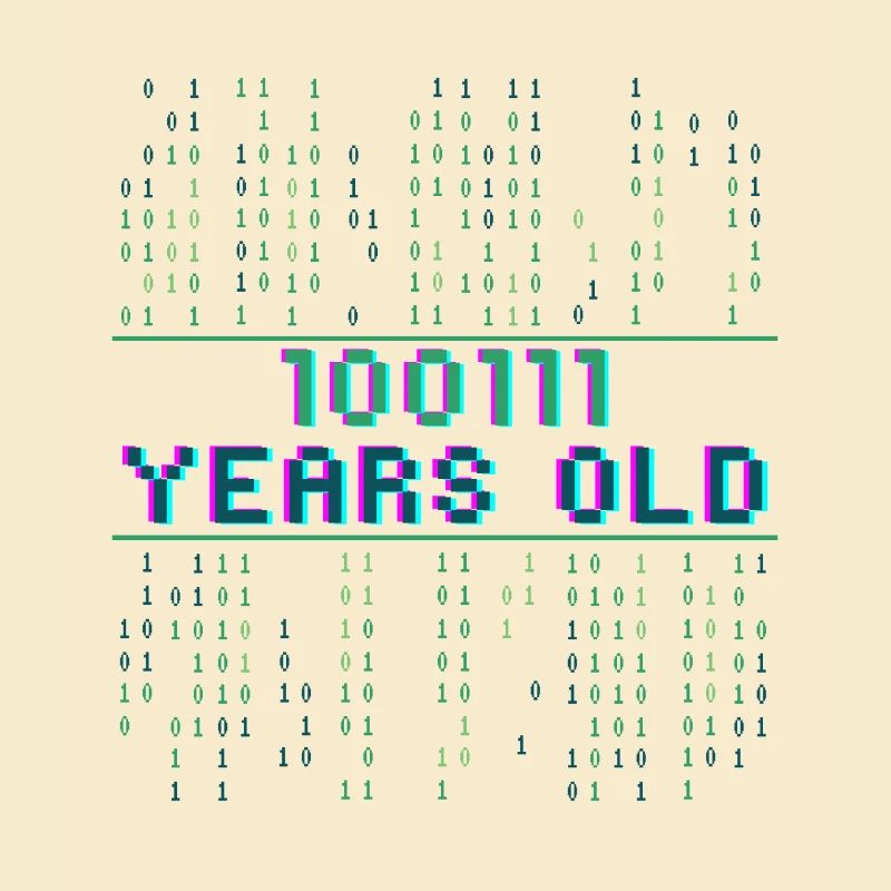 39e anniversaire 39 ans Code binaire Informatique