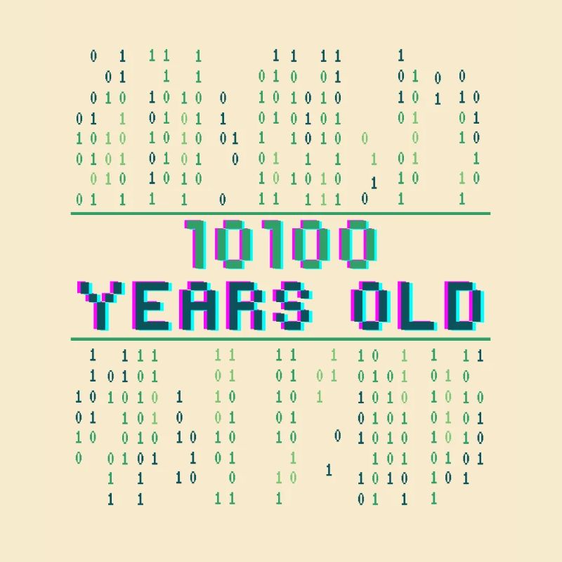 20e anniversaire 20 ans Code binaire Informatique